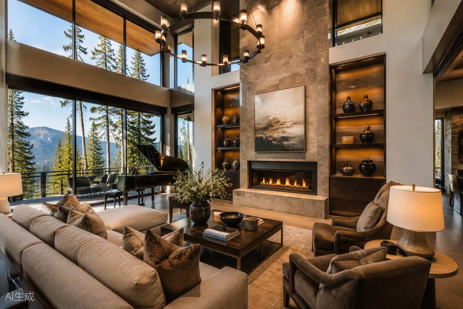Luxury custom home interior